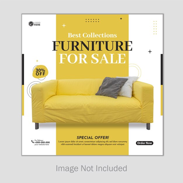 Best Collections furniture for sale social media post cover template