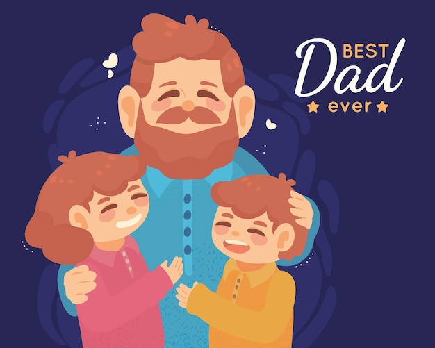 Best dad ever card design