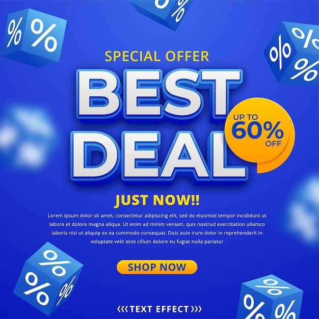 Best deal banner template in bright colors