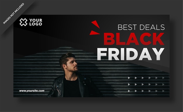 Vector best deal black friday banner  template