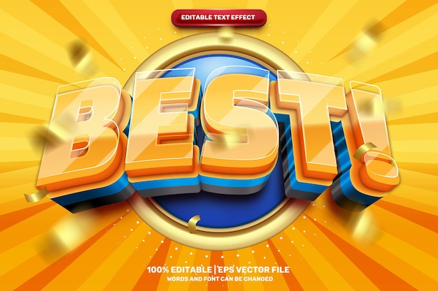 Vector best deal discount promo 3d editable text effect