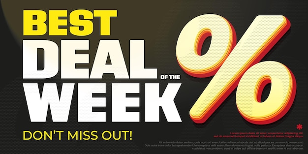 Best deal of week sale banner template