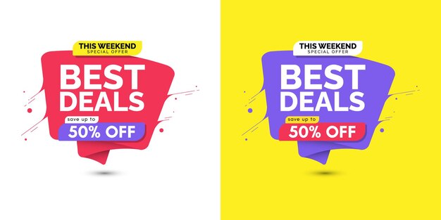 best deals banner design concept