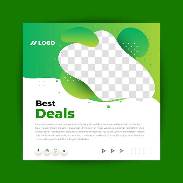 Best deals Best sale instagram post and social media template