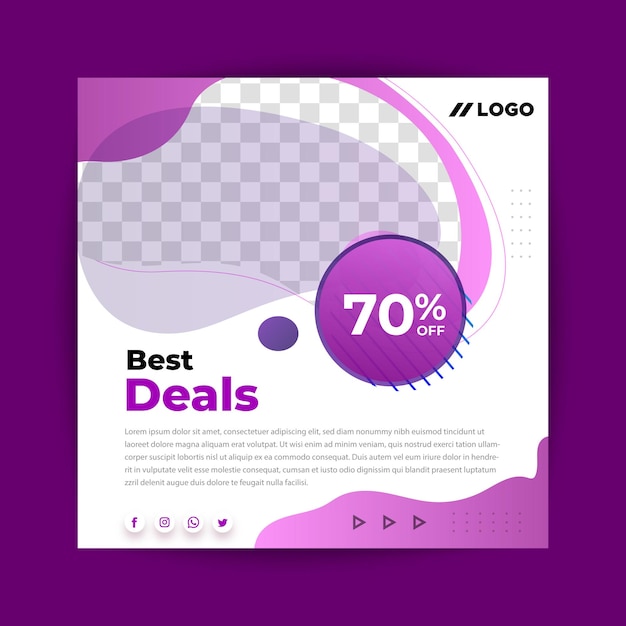 Best deals dynamic modern social media Instagram postsale banner