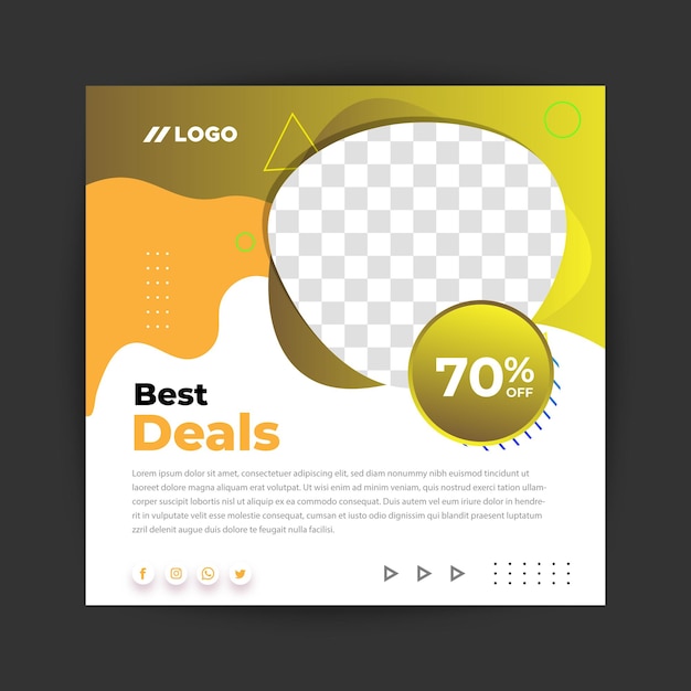 Best deals dynamic modern social media Instagram postsale banner