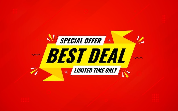 Best Deals Sale Banner Design Sale sjabloon Best deal banner Sales banner Vector design promotie