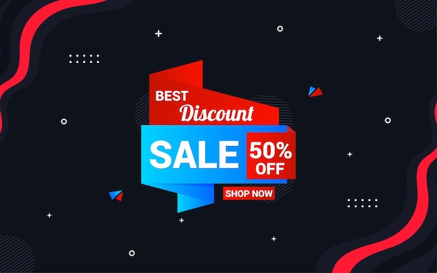 Best discount sale modern banner design.