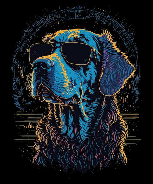 Vettore miglior design e illustrazione della maglietta del cane