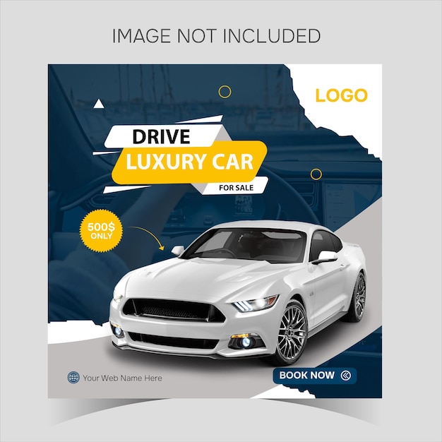 Best Drive Luxury car social media post Template.