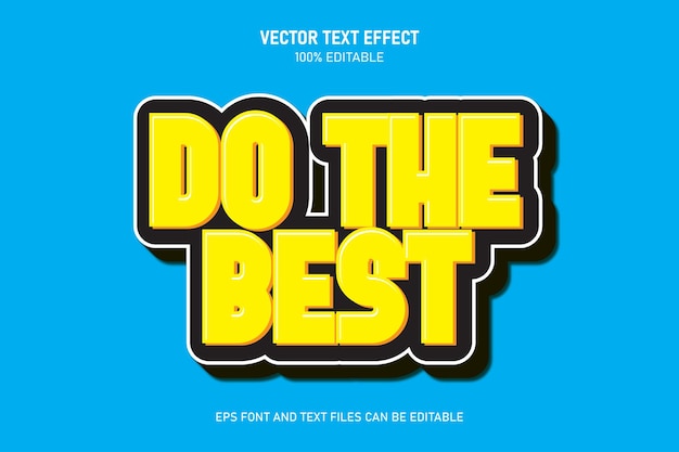 Vector do the best editable text effect trending style modern