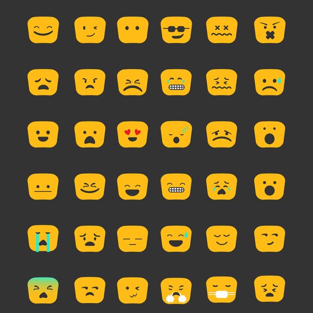 Vettore miglior collezione di emoji