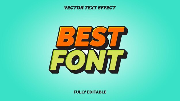 Vector best font text effect fully editable