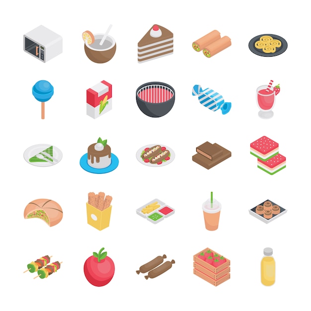 Best food flat icons