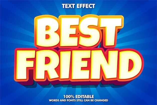 Best friend, doodle text effect