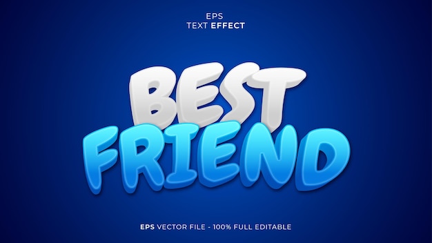 Редактируемый шрифт с текстовым эффектом Best Friend