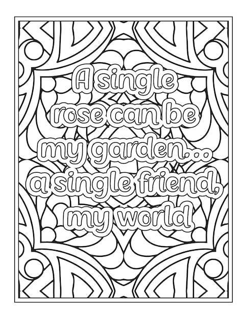 Best friend quotes coloring page kdp interior