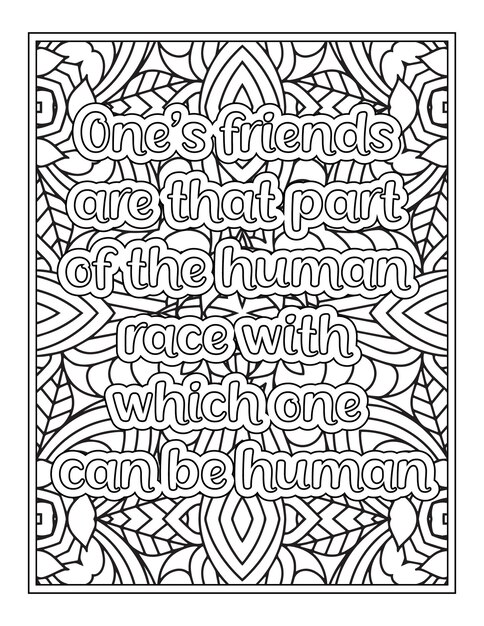 Best Friend Quotes Coloring Page KDP Interior