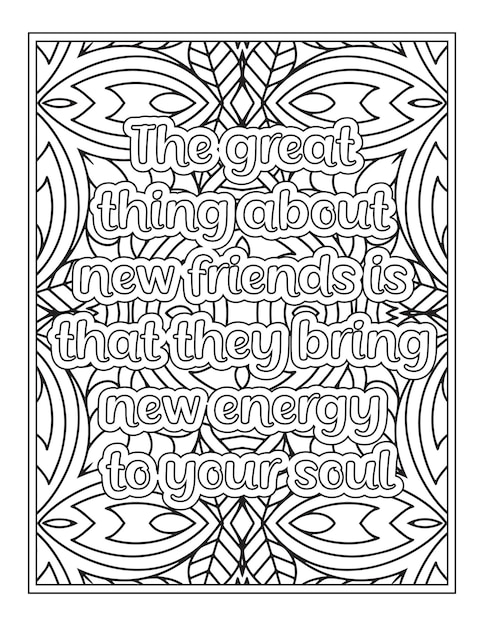 Best friend quotes coloring page kdp interior