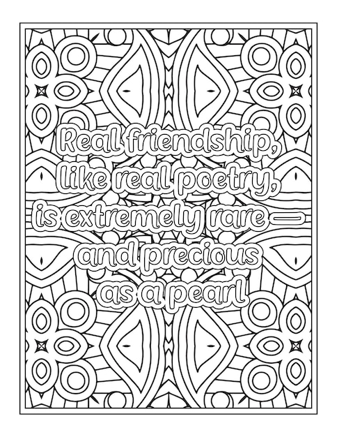 Best friend quotes coloring page kdp interior