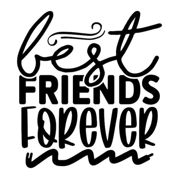 Vector best friends svg design