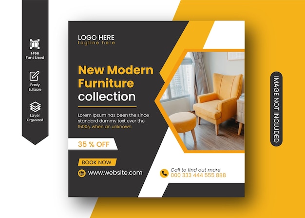 Best Furniture sale social media Facebook and Instagram marketing post design