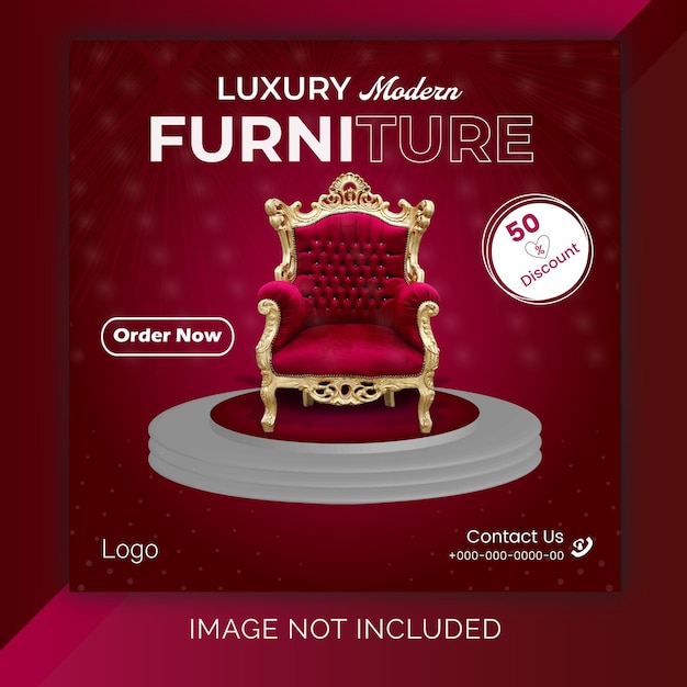 Best furniture social media post card web banner design