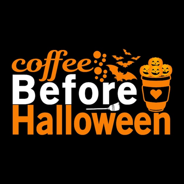 最高のハロウィーンのコーヒー t シャツのデザイン