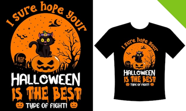 Vettore il miglior design di t-shirt di halloween con il design vettoriale di halloween