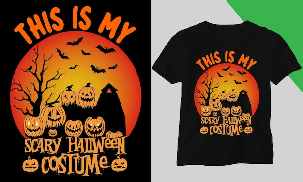 Vettore miglior design di magliette di halloween con disegno vettoriale di halloween