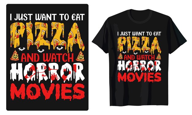 Tシャツのデザインに最適なハロウィーンのタイポグラフィとグラフィック