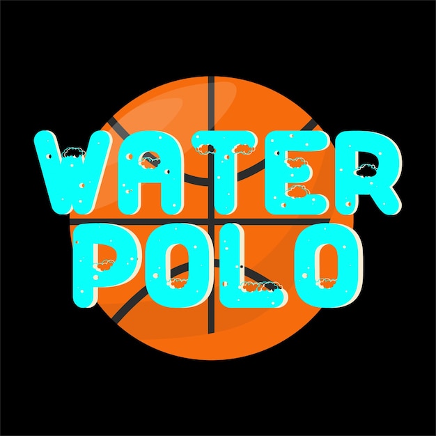 best happy water polo t shirt design vector