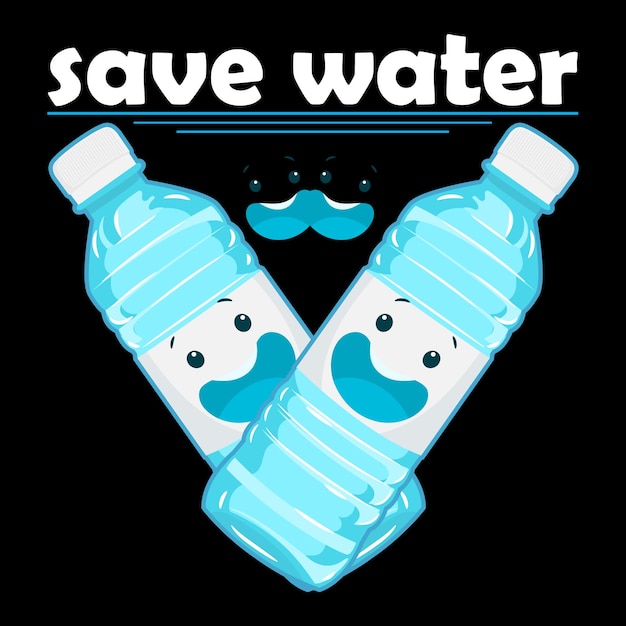 Вектор Лучший счастливый всемирный день воды дизайн футболки вектор