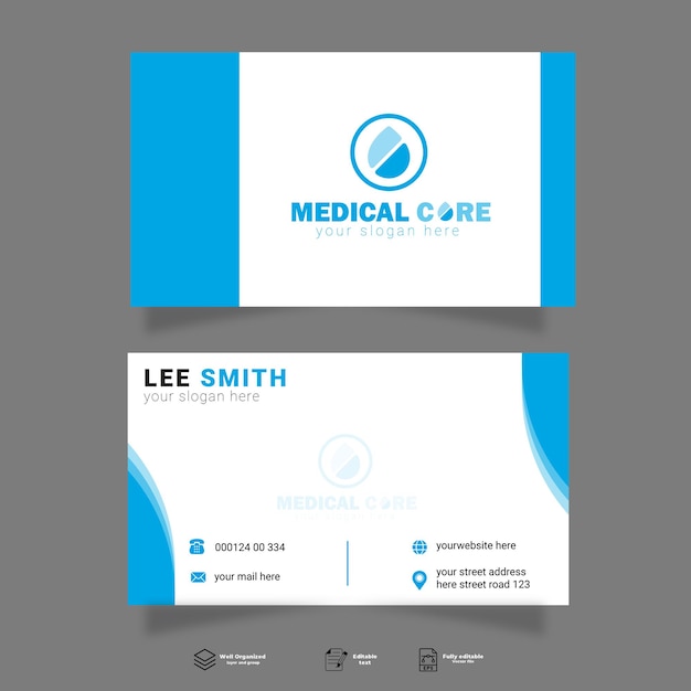 best hospital care horizontal business card