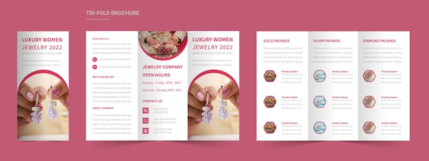 Vector best jewelry brochure template premium vector