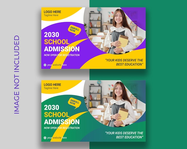 The best Kids School education admission youtube thumbnail and web banner new design