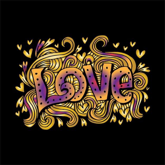 best love happy mandala t shirt design vector