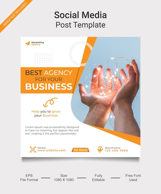 Best marketing agency instagram post and social media post template