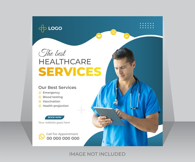 Best medical healthcare social media and instagram post design