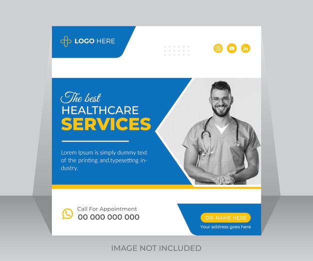 Best medical healthcare social media and instagram post design