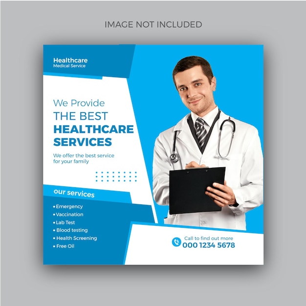 The Best Medical and healthcare for social media post banner template