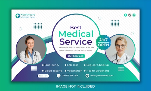 Best medical services video and web banner thumbnail design