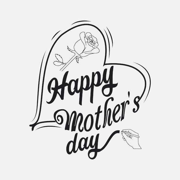 Best mom ever happy mothers day vector hand lettering