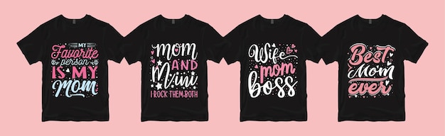 Best mother's day typography lettering t shirt design