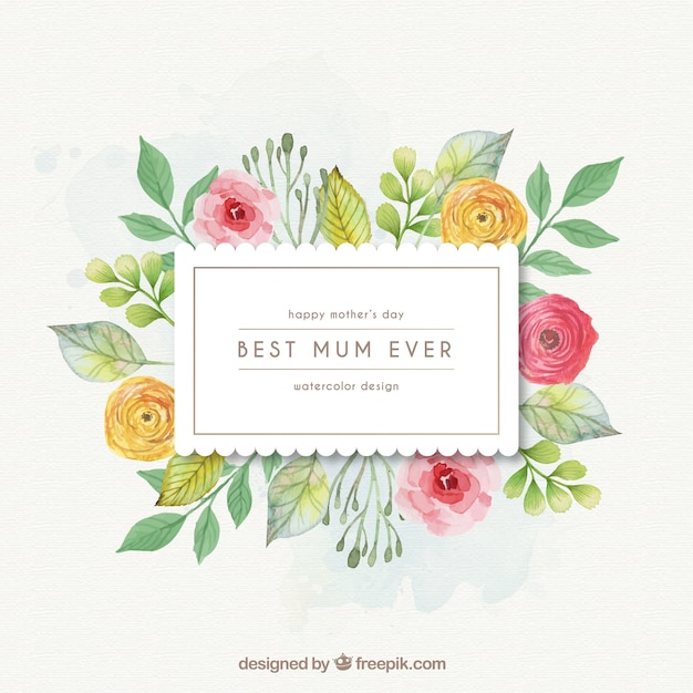 Best mum ever flower frame