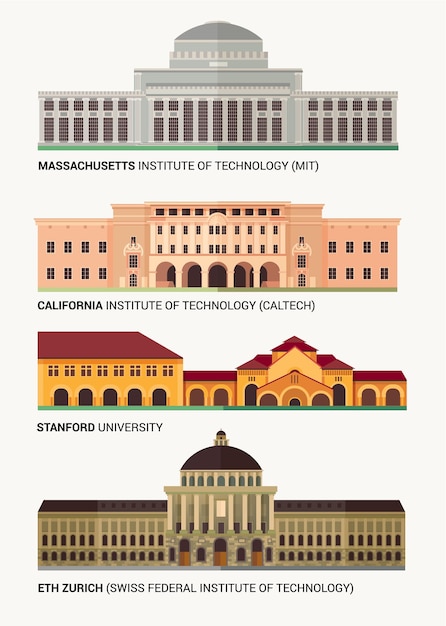 Le migliori università nazionaliillustrazione vettoriale