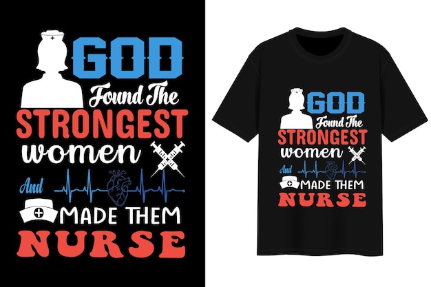 Best Nurse T-shirt Design vector.