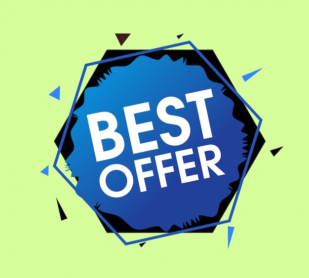 Vector best offer banner