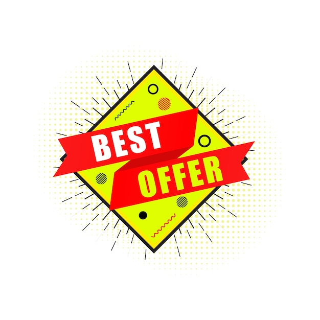Vector best offer product promotion