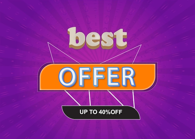 Vector best offer template banner